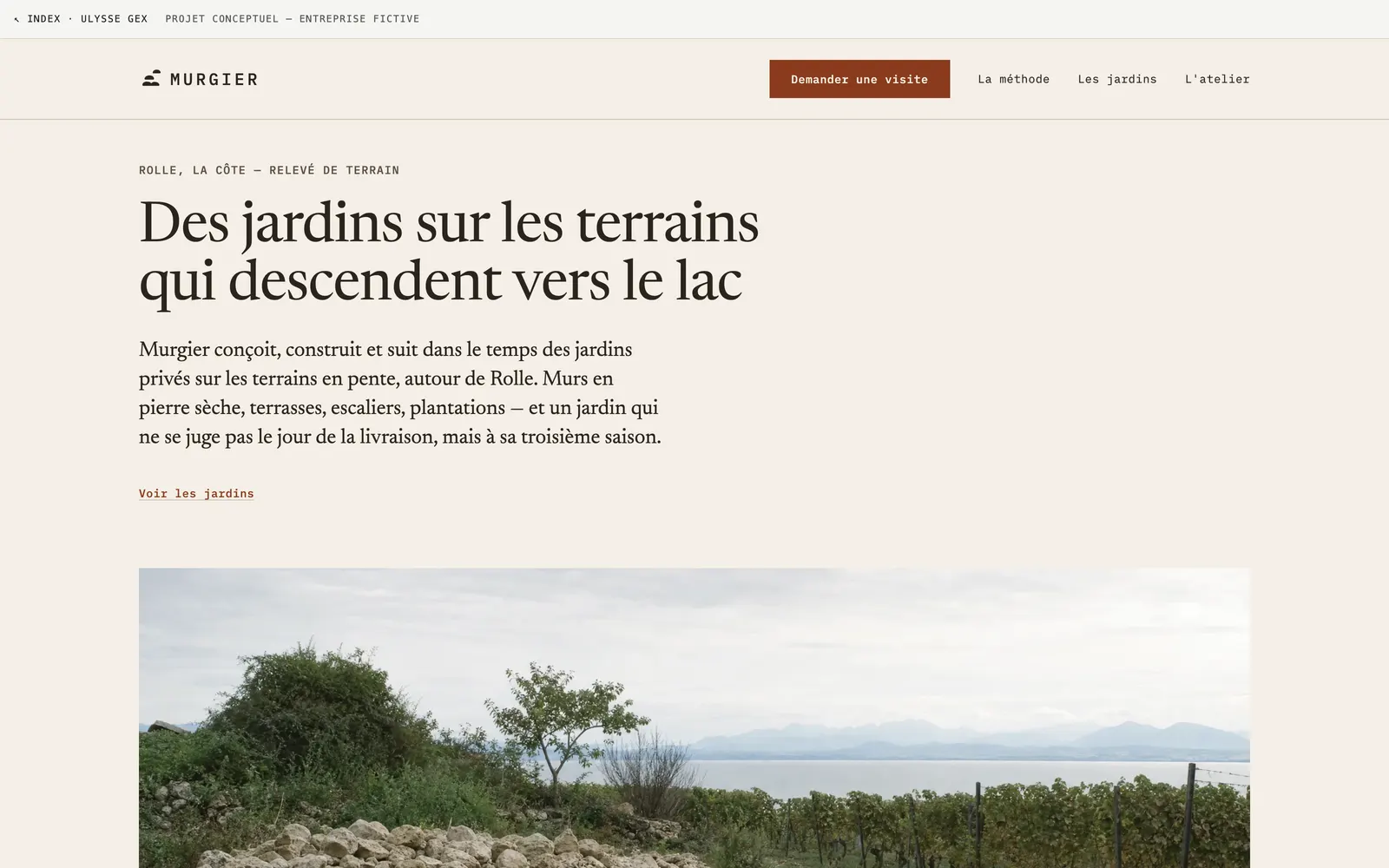 Page d’accueil du site Murgier